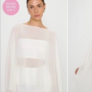 Show Me Your MuMu White Cape Jacket